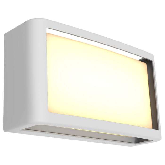 Malibu 1-Light LED Outdoor Wall Mount in White Malibu 1-Light LED Outdoor Wall Mount in White