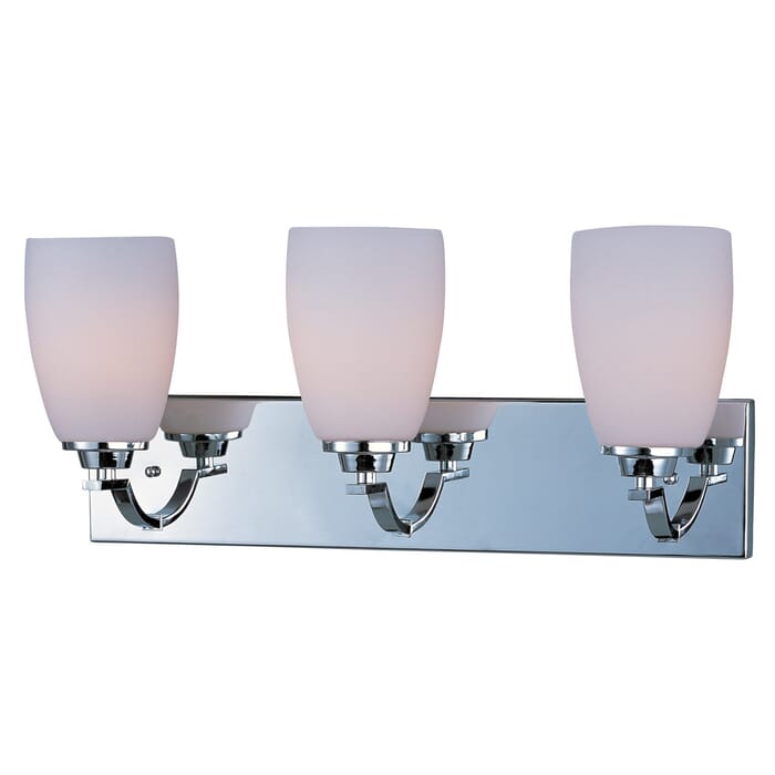Maxim Lighting Rocco 3-Light Bathroom Vanity Light in Polished Chrome Maxim Lighting Rocco 3-Light Bathroom Vanity Light in Polished Chrome