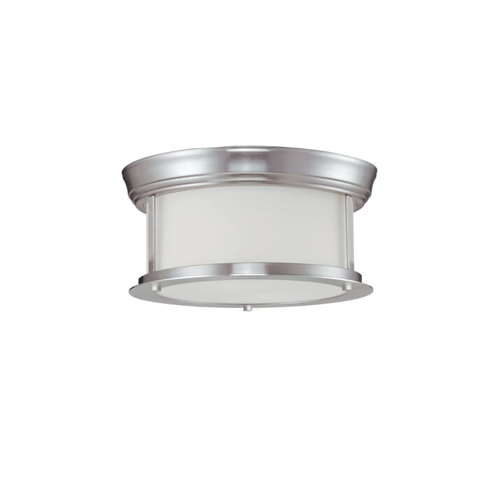 Z-Lite Sonna 2-Light Flush Mount Ceiling Light In Brushed Nickel Z-Lite Sonna 2-Light Flush Mount Ceiling Light In Brushed Nickel