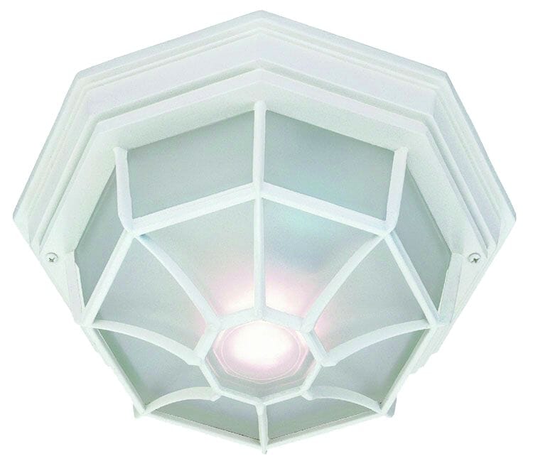 2-Light Textured White Flushmount Ceiling Light