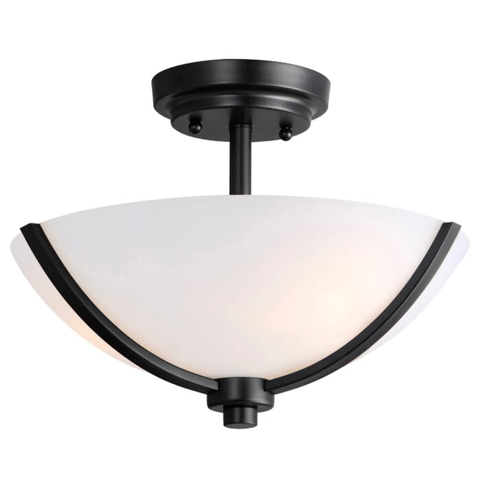 Deven 3-Light Semi-Flush Mount in Black Deven 3-Light Semi-Flush Mount in Black