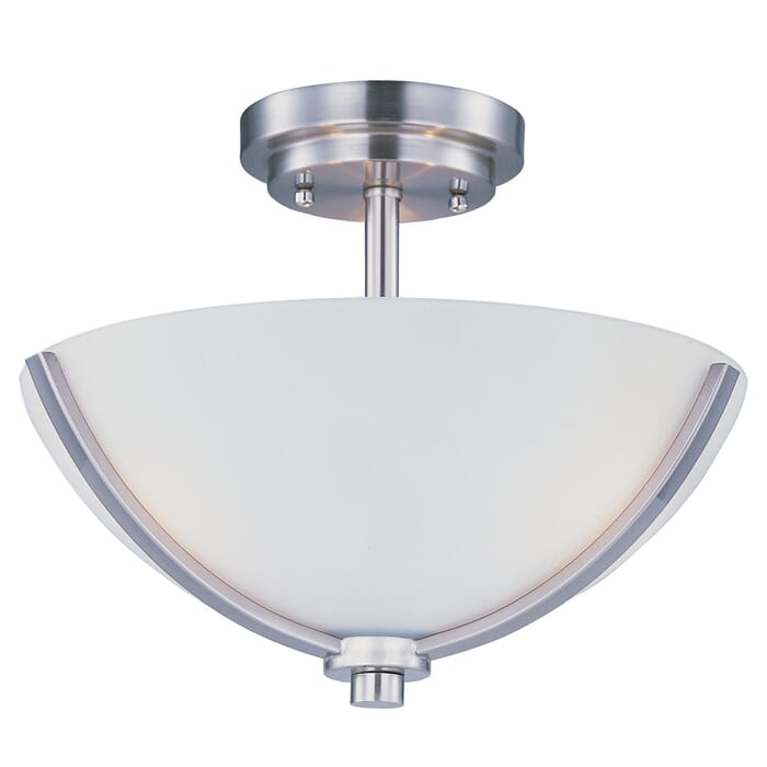 Maxim Lighting Deven 3-Light Semi-Flush in Satin Nickel Maxim Lighting Deven 3-Light Semi-Flush in Satin Nickel