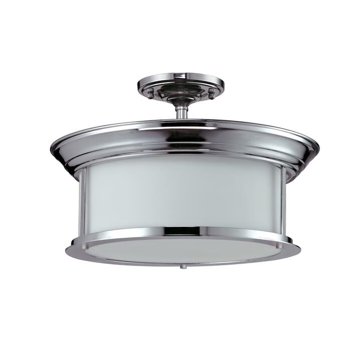 Z-Lite Sonna 3-Light Semi Flush Mount Ceiling Light In Chrome Z-Lite Sonna 3-Light Semi Flush Mount Ceiling Light In Chrome