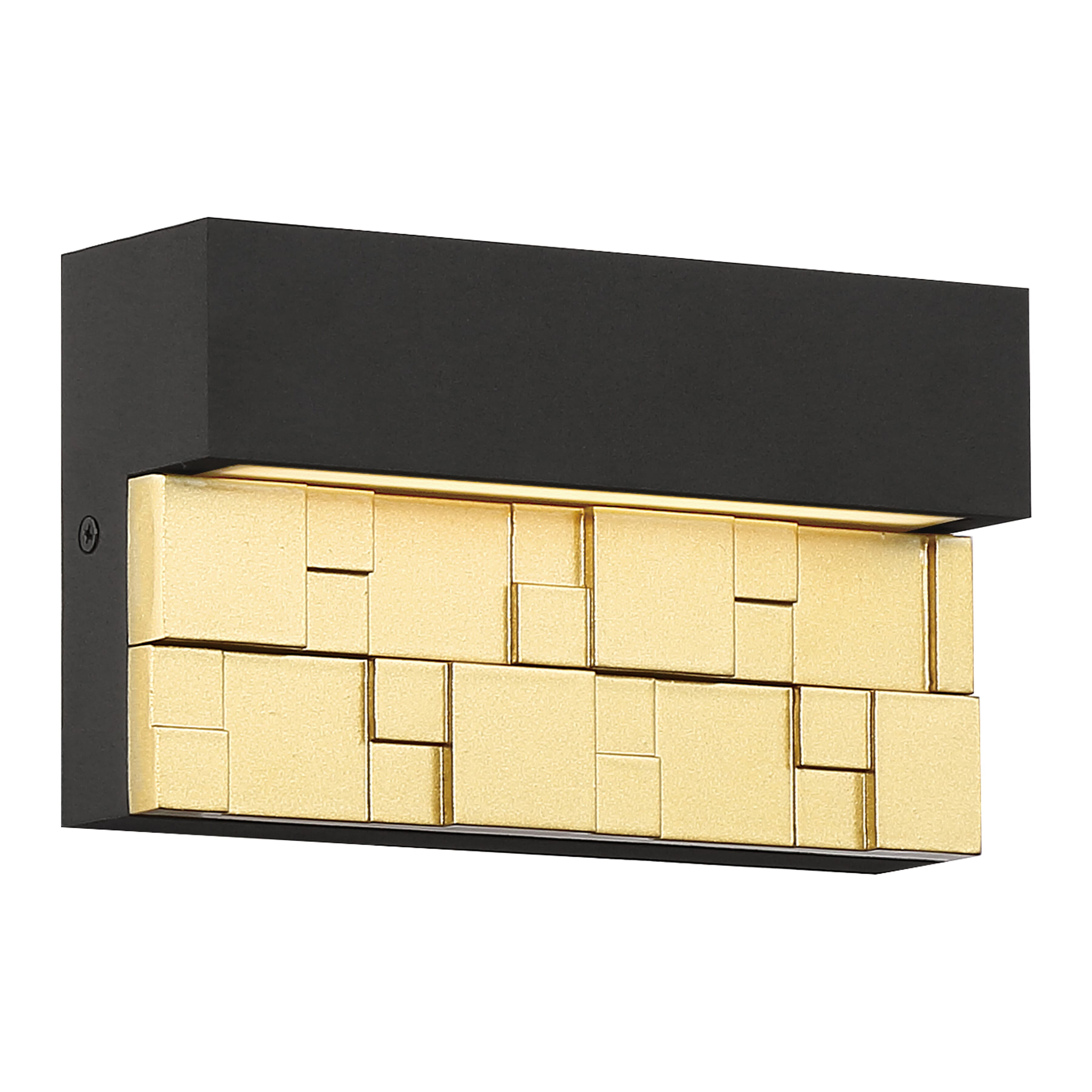 Access Grid Outdoor Wall Light in Bronze with Gold - 20049LEDDMG-BRZ/GLD