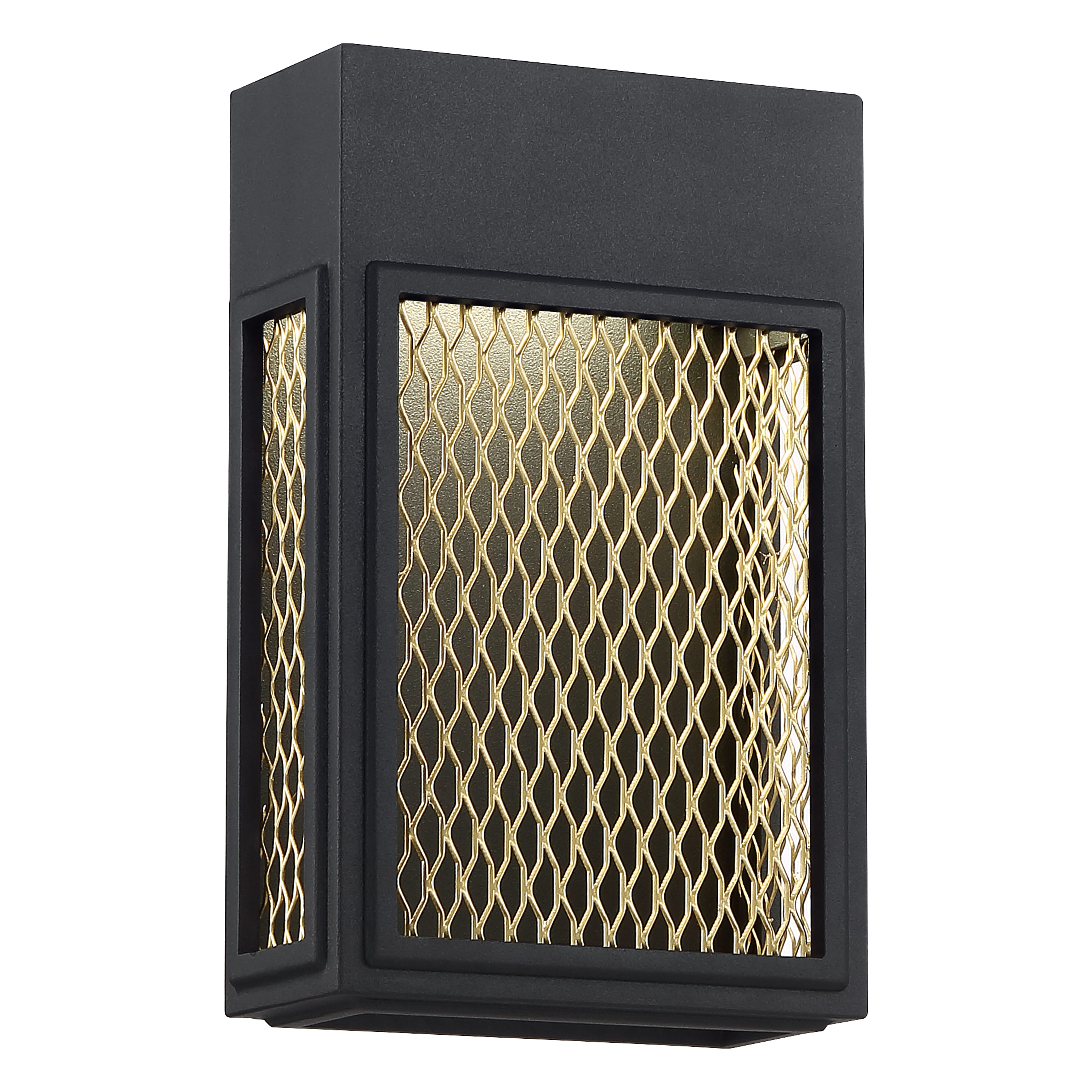 Access Metro Outdoor Wall Light in Black and Gold - 20062LEDDMG-BL/GLD