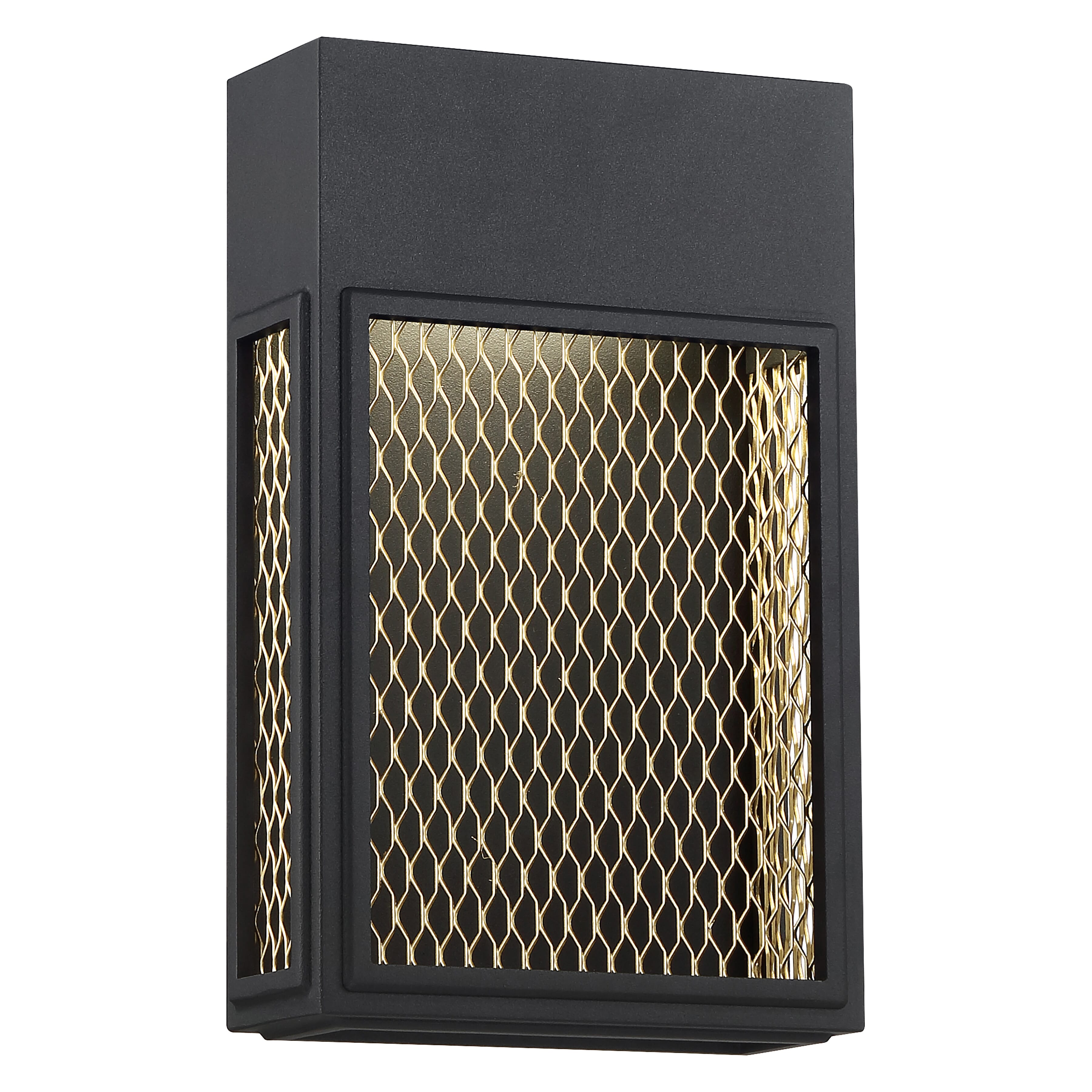 Access Metro Outdoor Wall Light in Black and Gold - 20063LEDDMG-BL/GLD