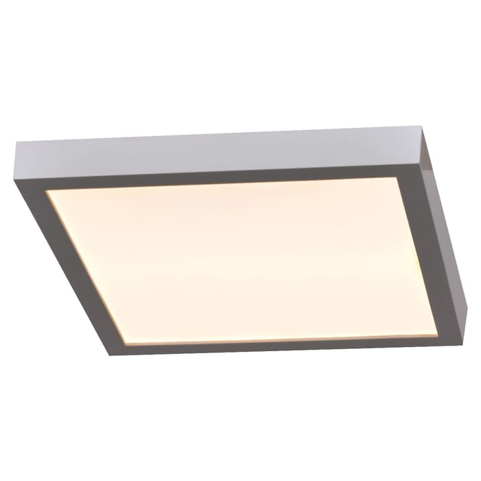 Access Ulko Exterior Square Outdoor Ceiling Light in Silver Access Ulko Exterior Square Outdoor Ceiling Light in Silver