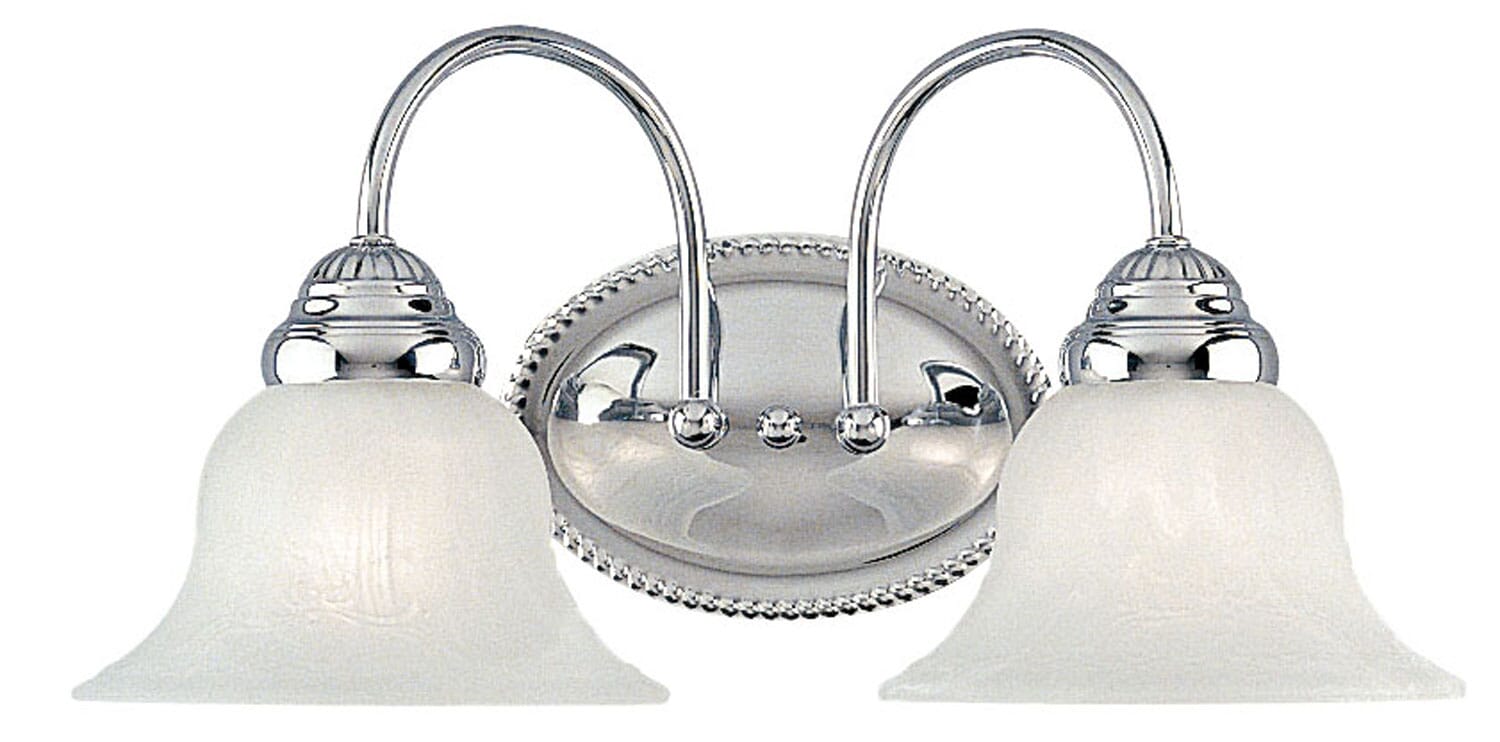 Polished Chrome Two Light Bath Vanity from the Edgemont Collection