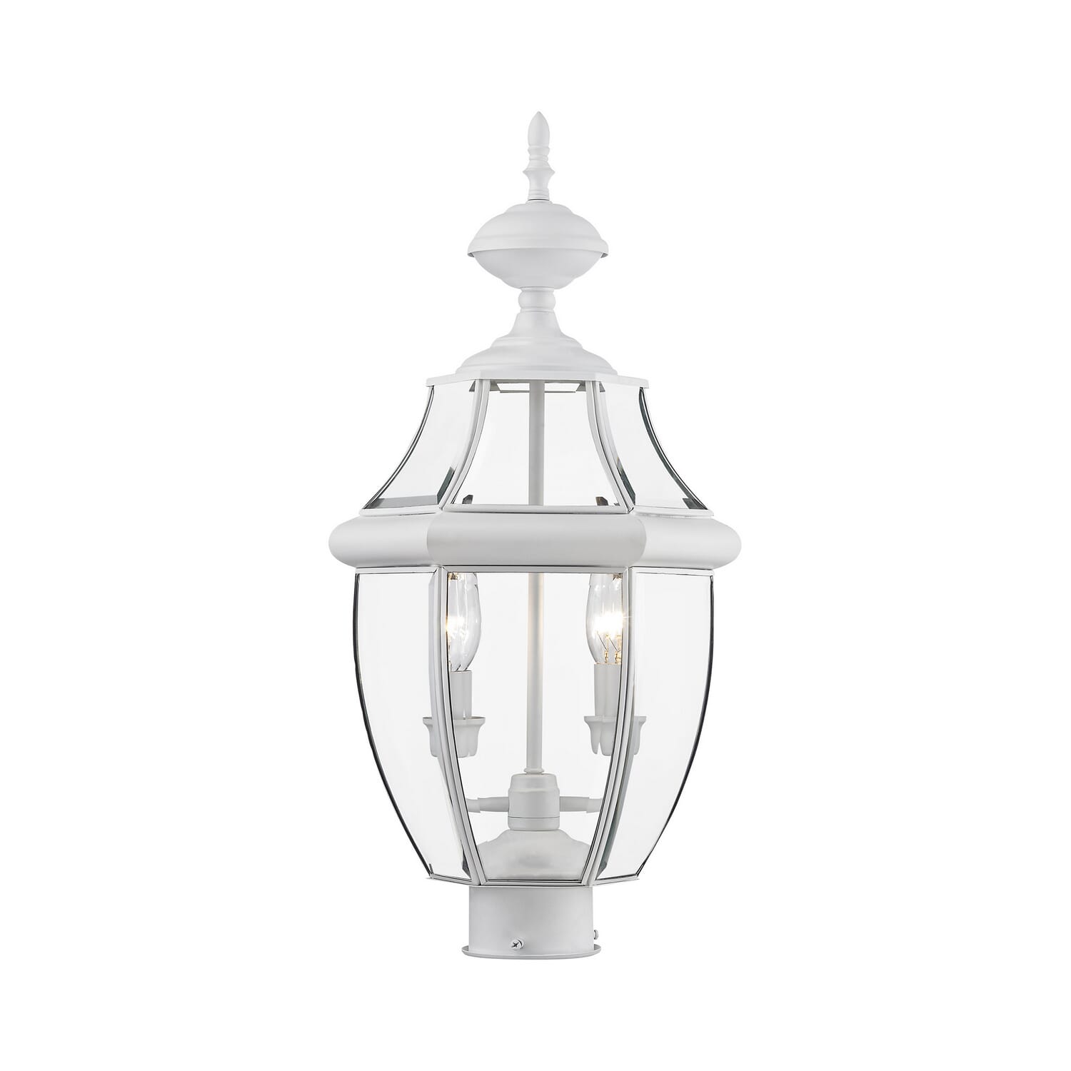 Monterey 2-Light Outdoor Post Lantern in White