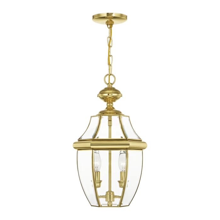 Monterey 2-Light Outdoor Pendant in Polished Brass Monterey 2-Light Outdoor Pendant in Polished Brass