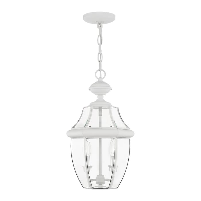 Monterey 2-Light Outdoor Pendant in White Monterey 2-Light Outdoor Pendant in White