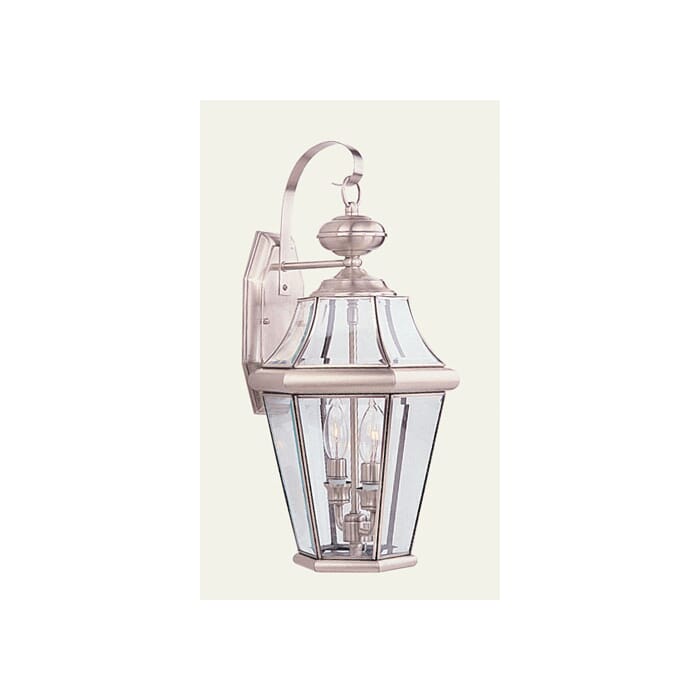 Georgetown 2-Light Outdoor Wall Lantern in Brushed Nickel Georgetown 2-Light Outdoor Wall Lantern in Brushed Nickel