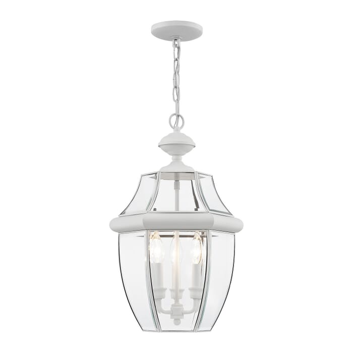 Monterey 3-Light Outdoor Pendant in White Monterey 3-Light Outdoor Pendant in White