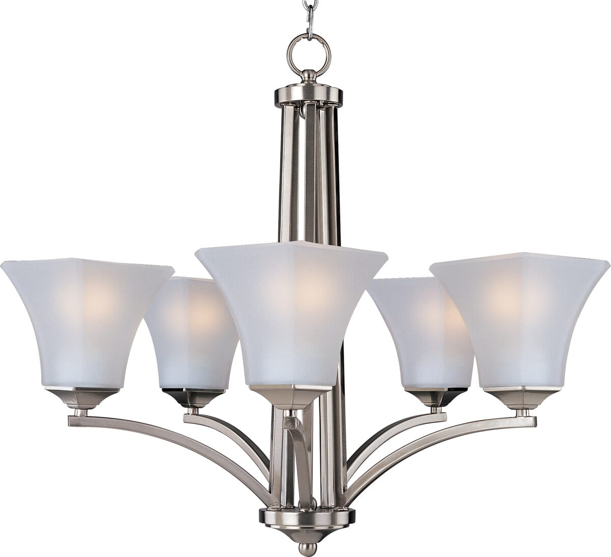 Aurora 5-Light Chandelier in Satin Nickel