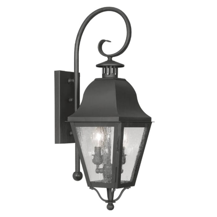 Amwell 2-Light Outdoor Wall Lantern in Black Amwell 2-Light Outdoor Wall Lantern in Black