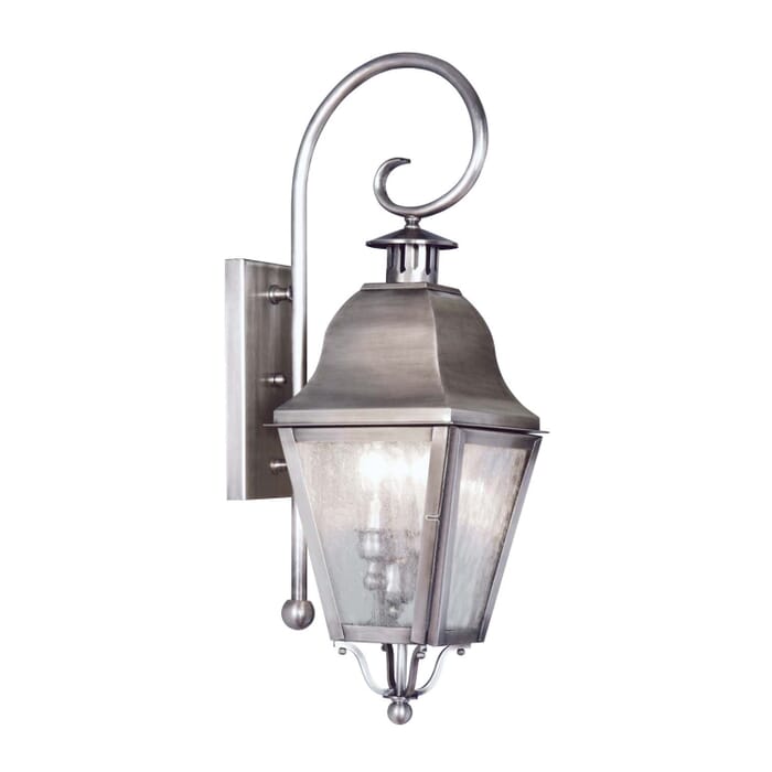 Amwell 2-Light Outdoor Wall Lantern in Vintage Pewter Amwell 2-Light Outdoor Wall Lantern in Vintage Pewter