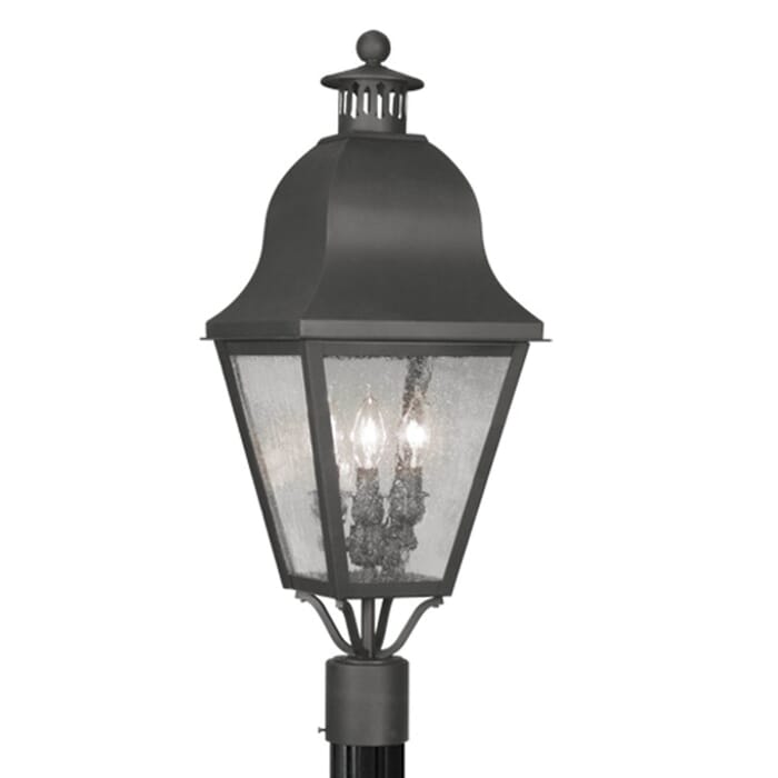 Amwell 3-Light Post-Top Lanterm in Black Amwell 3-Light Post-Top Lanterm in Black