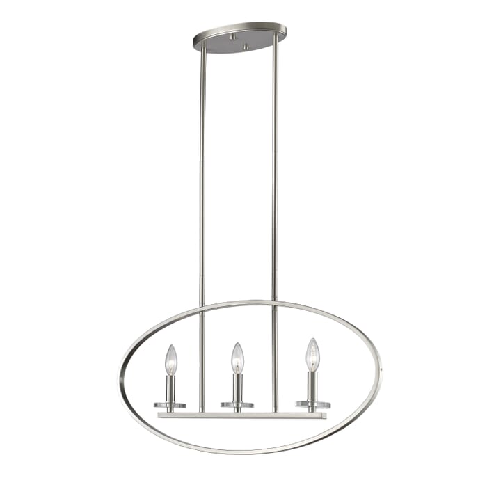 Z-Lite Verona 3-Light Pendant Light In Brushed Nickel Z-Lite Verona 3-Light Pendant Light In Brushed Nickel