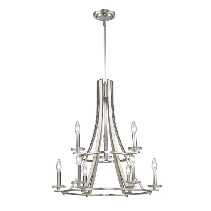 Z-Lite Verona 9-Light Chandelier In Brushed Nickel Z-Lite Verona 9-Light Chandelier In Brushed Nickel