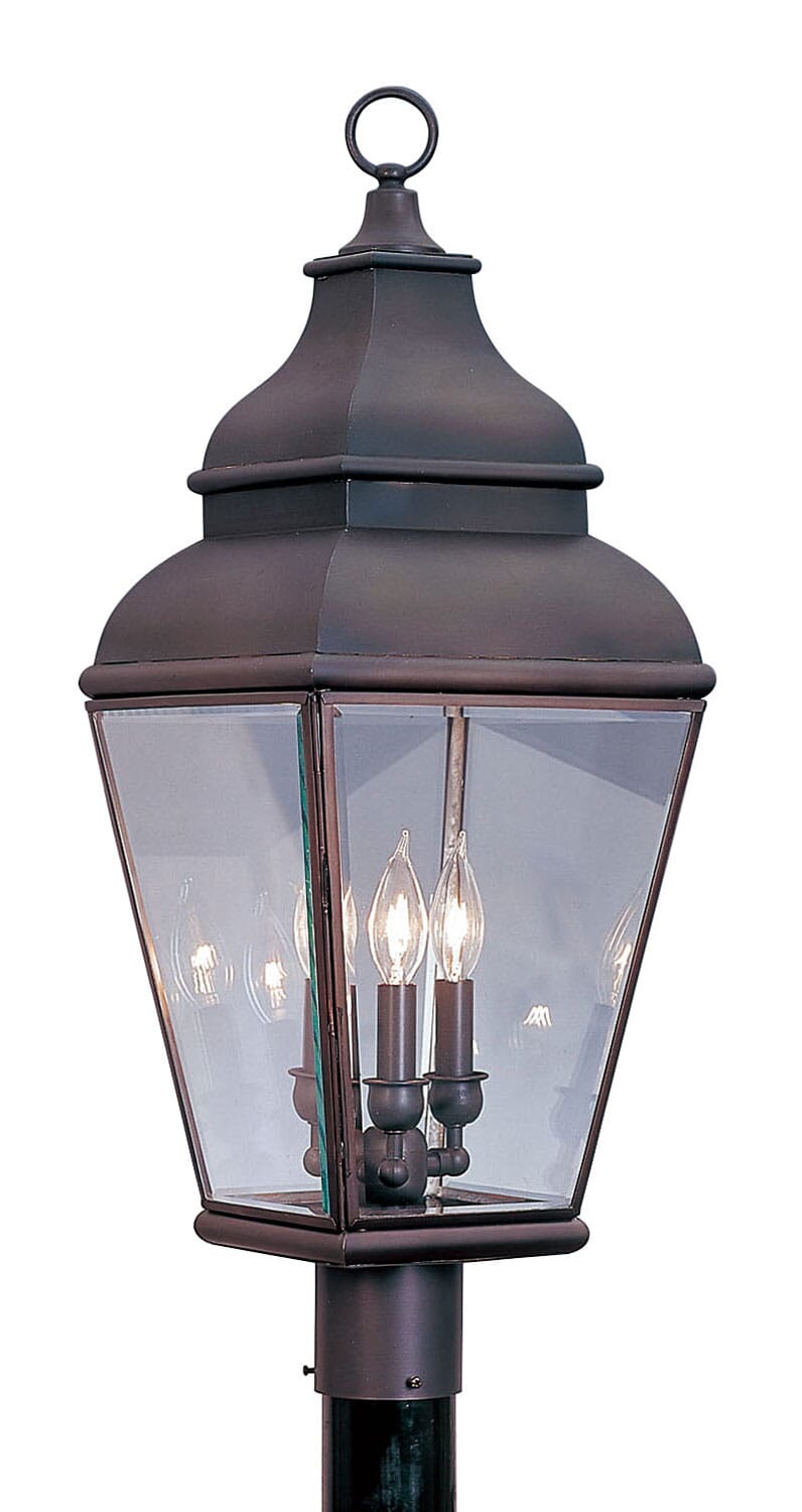 Exeter 3-Light Post-Top Lanterm in Bronze