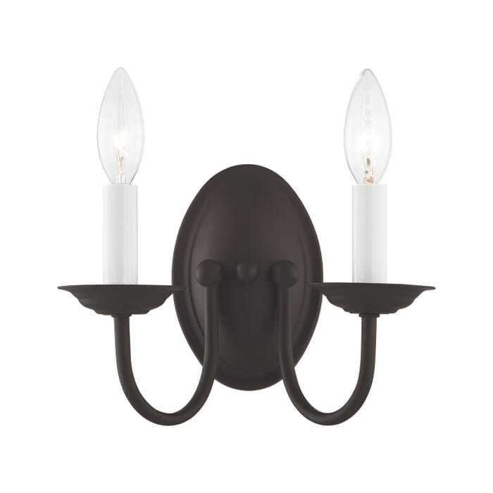 Home Basics 2-Light Wall Sconce in Bronze Home Basics 2-Light Wall Sconce in Bronze
