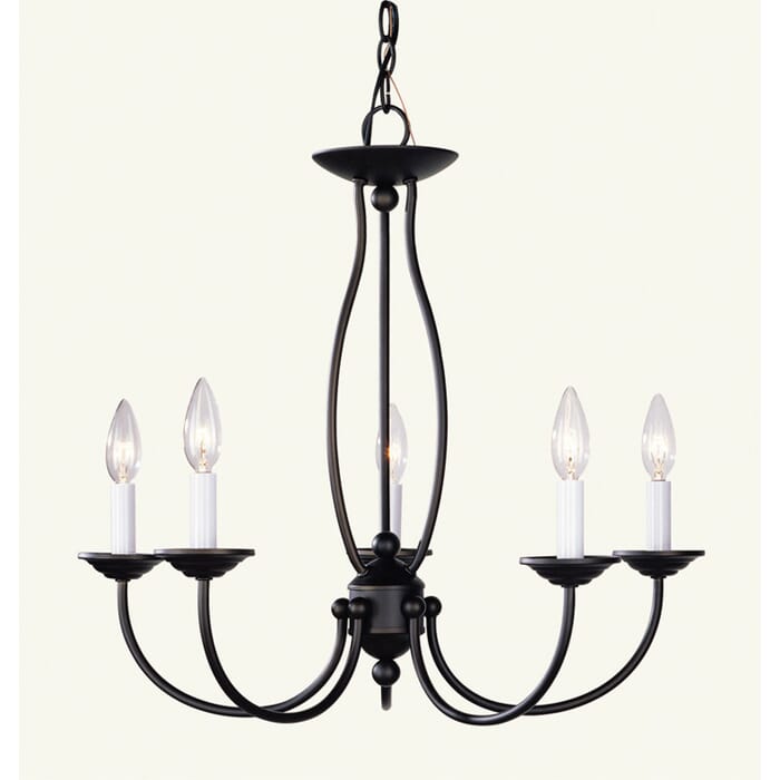 Home Basics 5-Light Chandelier in Bronze Home Basics 5-Light Chandelier in Bronze