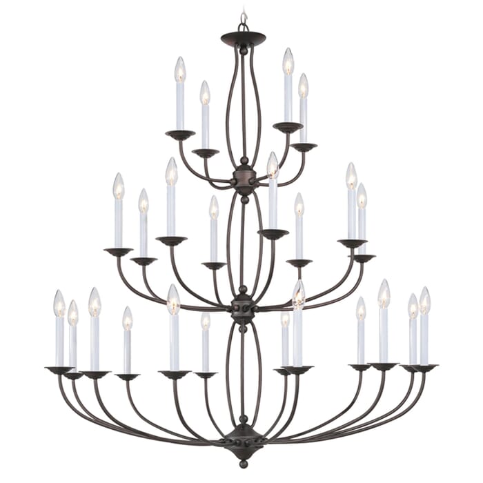 Home Basics 24-Light Chandelier in Bronze Home Basics 24-Light Chandelier in Bronze