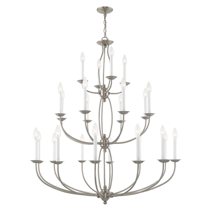 Home Basics 24-Light Chandelier in Brushed Nickel Home Basics 24-Light Chandelier in Brushed Nickel