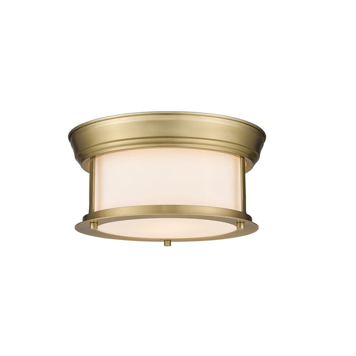 Z-Lite Sonna 2-Light Flush Mount Ceiling Light In Heritage Brass Z-Lite Sonna 2-Light Flush Mount Ceiling Light In Heritage Brass