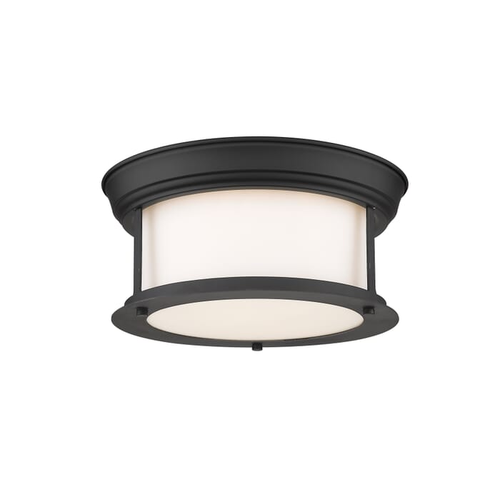 Z-Lite Sonna 2-Light Flush Mount Ceiling Light In Matte Black Z-Lite Sonna 2-Light Flush Mount Ceiling Light In Matte Black