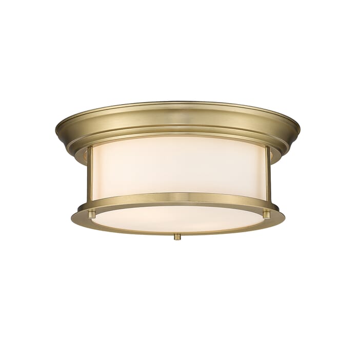 Z-Lite Sonna 2-Light Flush Mount Ceiling Light In Heritage Brass Z-Lite Sonna 2-Light Flush Mount Ceiling Light In Heritage Brass