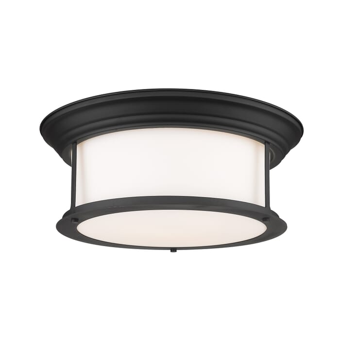 Z-Lite Sonna 3-Light Flush Mount Ceiling Light In Matte Black Z-Lite Sonna 3-Light Flush Mount Ceiling Light In Matte Black