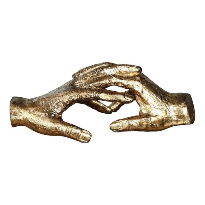 Uttermost Hold My Hand 9" Sculpture in Antique Gold Leaf Uttermost Hold My Hand 9" Sculpture in Antique Gold Leaf