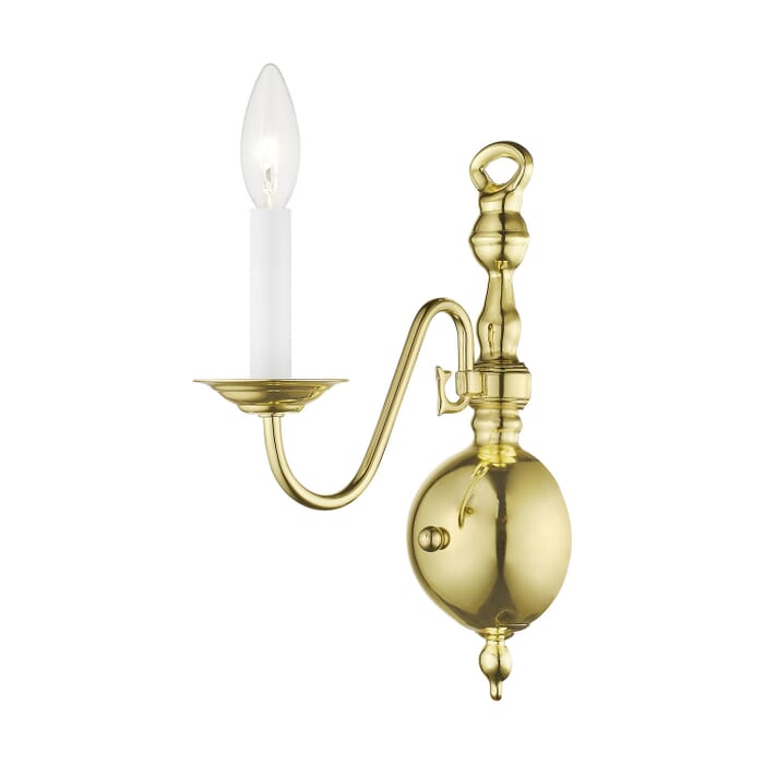Williamsburgh 1-Light Wall Sconce in Polished Brass Williamsburgh 1-Light Wall Sconce in Polished Brass