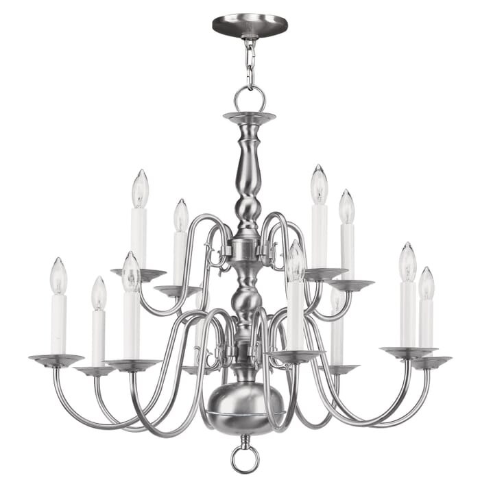 Williamsburgh 12-Light Chandelier in Brushed Nickel Williamsburgh 12-Light Chandelier in Brushed Nickel