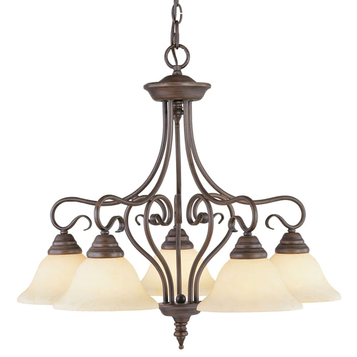 Coronado 5-Light Chandelier in Imperial Bronze Coronado 5-Light Chandelier in Imperial Bronze