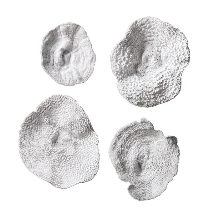Uttermost Sea Coral 13.5" Wall Art in Antique White (Set of 4) Uttermost Sea Coral 13.5" Wall Art in Antique White (Set of 4)