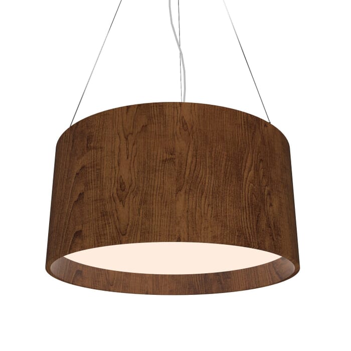 Cylindrical LED Pendant in Imbuia Cylindrical LED Pendant in Imbuia