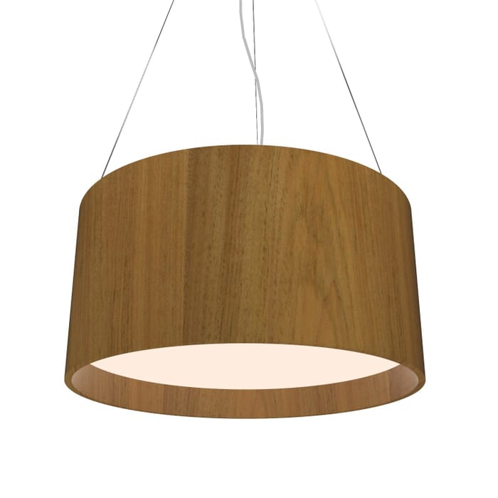 Cylindrical LED Pendant in Louro Freijo Cylindrical LED Pendant in Louro Freijo