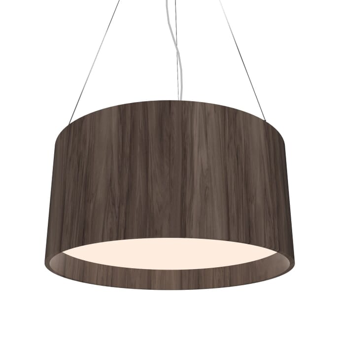 Cylindrical LED Pendant in American Walnut Cylindrical LED Pendant in American Walnut