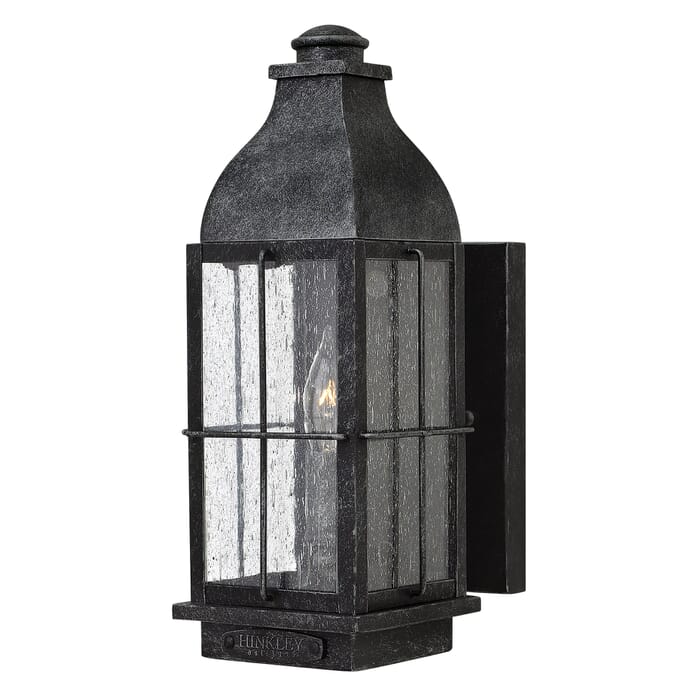 Hinkley Bingham 1-Light Outdoor Small Wall Mount in Greystone Hinkley Bingham 1-Light Outdoor Small Wall Mount in Greystone