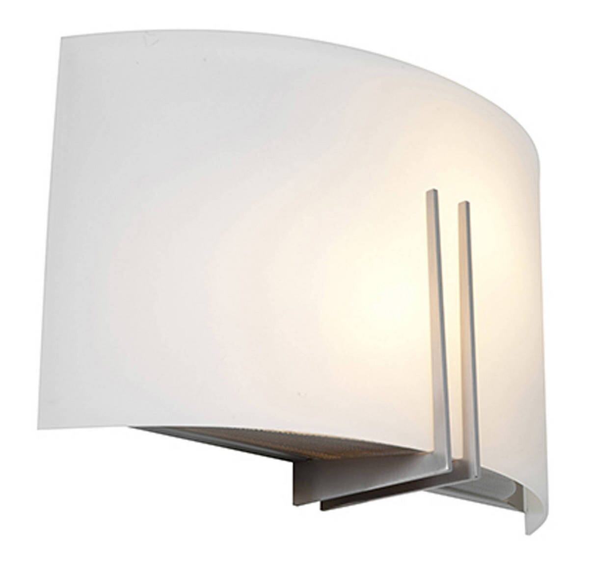 Access Prong 2-Light 8" Wall Sconce in Brushed Steel