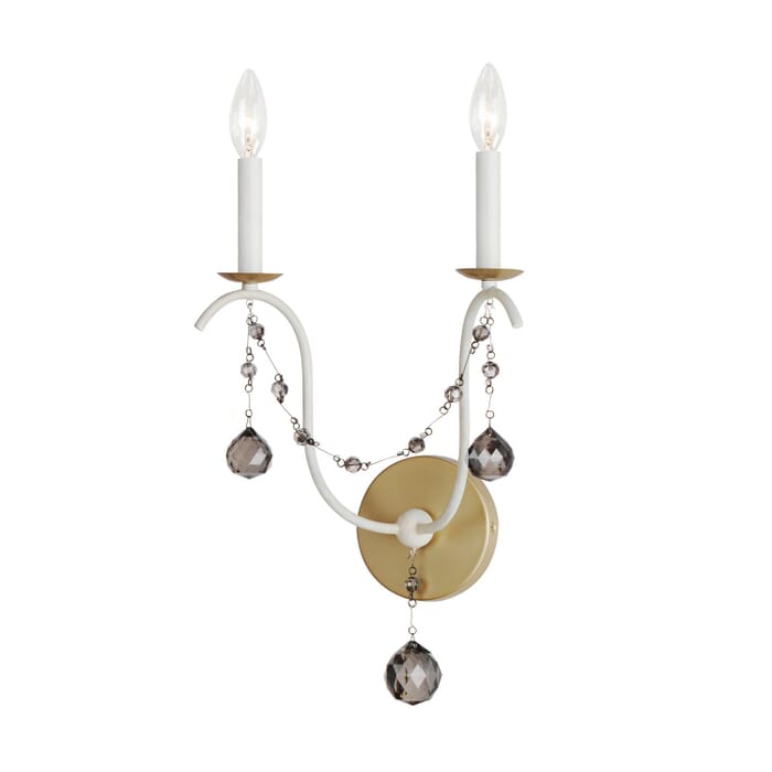 Formosa 2-Light Wall Sconce in Ecru with Venetian Gold Formosa 2-Light Wall Sconce in Ecru with Venetian Gold