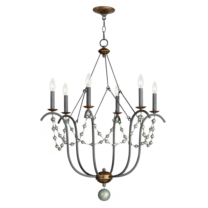 Formosa 6-Light Chandelier in Golden Noir Formosa 6-Light Chandelier in Golden Noir