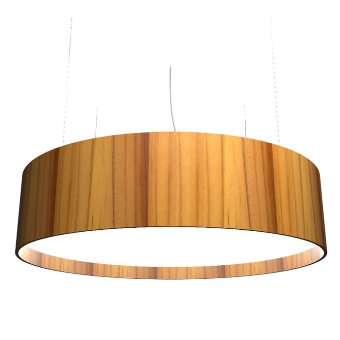 Cylindrical LED Pendant in Teak Cylindrical LED Pendant in Teak