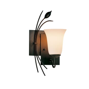 Hubbardton Forge 15" Forged Leaf Sconce in Dark Smoke