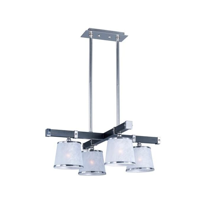Maxim Lighting Maritime 4-Light 4-Light Chandelier in Wenge / Polished Nickel Maxim Lighting Maritime 4-Light 4-Light Chandelier in Wenge / Polished Nickel