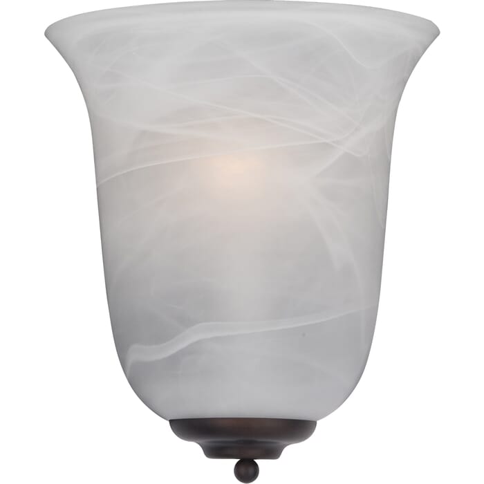 Maxim Lighting Essentials Marble Glass Wall Sconce in Bronze Maxim Lighting Essentials Marble Glass Wall Sconce in Bronze