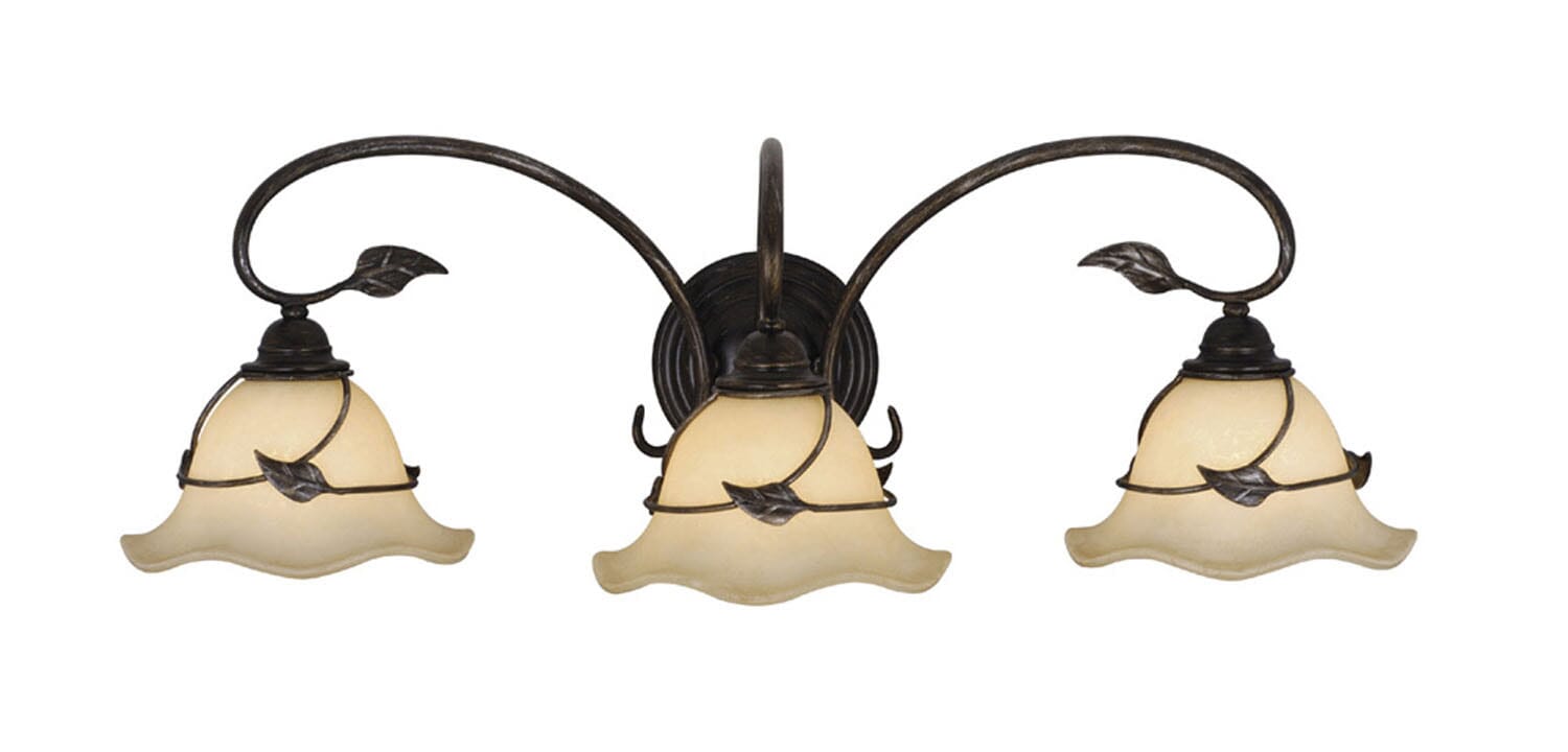 Vine 3-Light Bathroom Vanity Light in Oil Shale