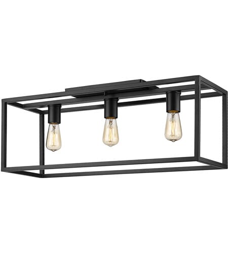 Golden Wesson 3-Light Ceiling Light in Matte Black